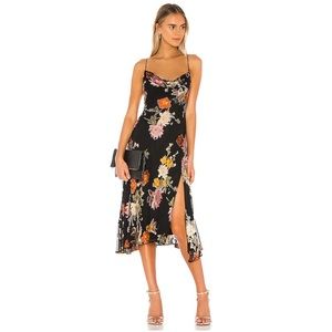 ASTR the Label Gaia Floral Print Dress Black
